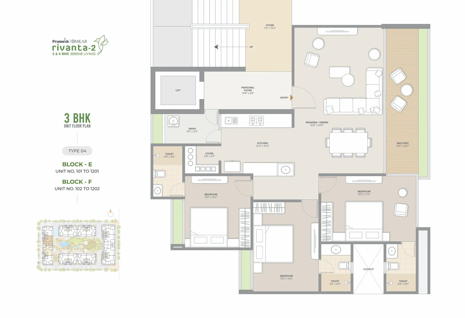 3 BHK Type 4